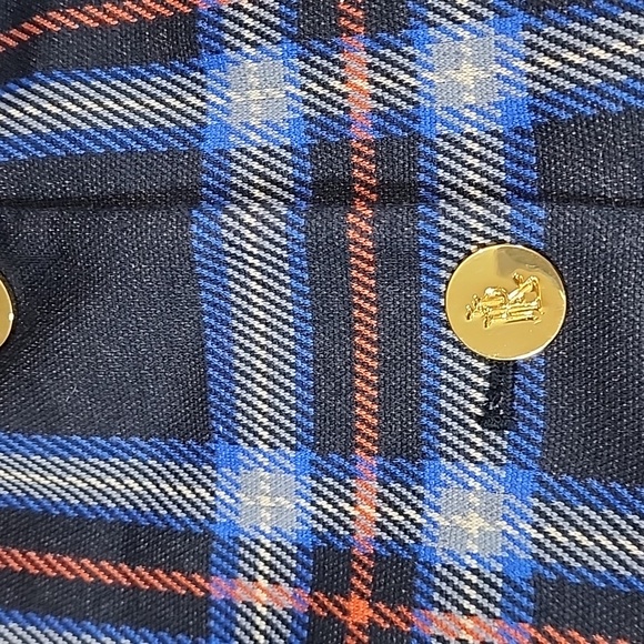 Ralph Lauren Stylish Plaid Blazer  Jacket with Gold Buttons - Picture 7 of 10